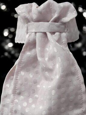 STOCK TIE PRE-TIED Pink BLUSH with DOTS by ORNAMENTS OSFA NEW